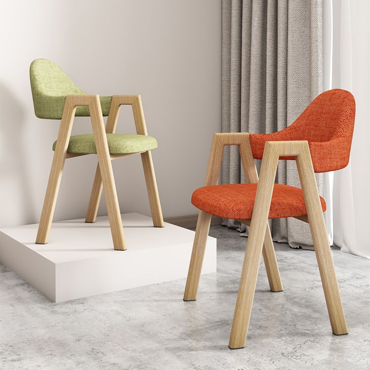Metal Contemporary Side Chair Home Open Back Cushioned Dining Single Chair Clearhalo ' kitchen&dining_furn' 'Dining Chairs' 'Dining Tables & Seating' 'dining_chair' 'furn' 'furn_dining_chair' 'Furniture' 'furniture_dining_chair' 'Kitchen & Dining Furniture' 'kitchen' 1200x1200_a4819236-4ade-486c-8f6f-d08bf4154a6e