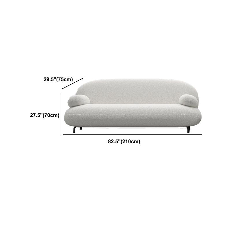 Pillow Top Arm Sofa Modern Wool 29.9-Inch High Sofa in White