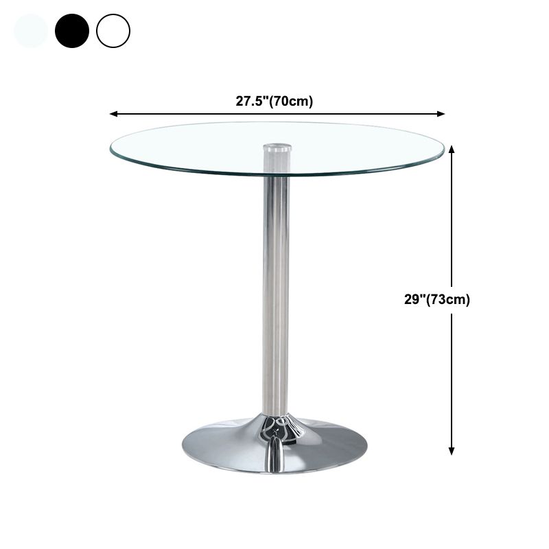 Glass Top Dining Table Modern Round Dining Table with Pedestal Base Clearhalo ' dining_table' 'Dining Tables & Seating' 'Dining Tables' 'Furniture' 'furniture_dining_table' 'Kitchen & Dining Furniture' 'kitchen&dining_furn' 'kitchen' 'kitchen_dining_table' 1200x1200_a483199d-dc6a-4482-a016-5305996697a9