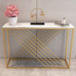 Glam Console Accent Table Rectangle Sofa Console Table in Marble Clearhalo 'Console Tables' 'console_tables' 'Entry & Mudroom Furniture' 'furn' 'furn_console_tables' 'Furniture' 1200x1200_a4840845-3bb9-4ad3-bf1c-5cf497ee6082