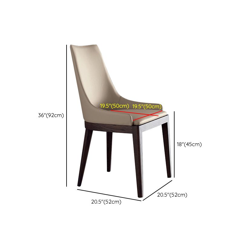 Coubien en faux cuir et salle à manger et accent en bois massif pour salle à manger