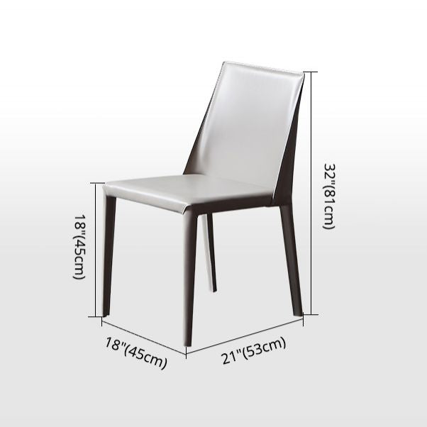Scandinavian Style Solid Back Chair for Home Use Metal Dining Room Chairs Clearhalo ' kitchen&dining_furn' 'Dining Chairs' 'Dining Tables & Seating' 'dining_chair' 'furn' 'furn_dining_chair' 'Furniture' 'furniture_dining_chair' 'Kitchen & Dining Furniture' 'kitchen' 1200x1200_a488f818-e4e2-42c4-bc96-f0dbf7bebdd3