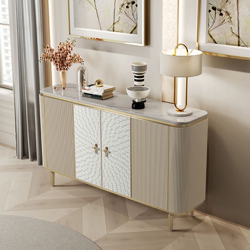 Modern Style Wooden Storage Sideboard Cabinet with Marble Top Clearhalo 'buffet_sideboard' 'Buffets & Sideboards' 'furn' 'furn_buffet_sideboard' 'Furniture' 'Kitchen & Dining Furniture' 1200x1200_a489a8b2-f6ca-4fbb-88a0-4f24e60896e5