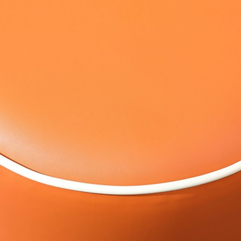 Orange Leather Round Standard Water Resistant Indoor Standard Clearhalo 'furn' 'furn_ottomans_poufs' 'Furniture' 'Living Room Furniture' 'Ottomans & Poufs' 'ottomans_poufs' 1200x1200_a48a0b43-03f3-4a5c-88e0-c6b405fcd717