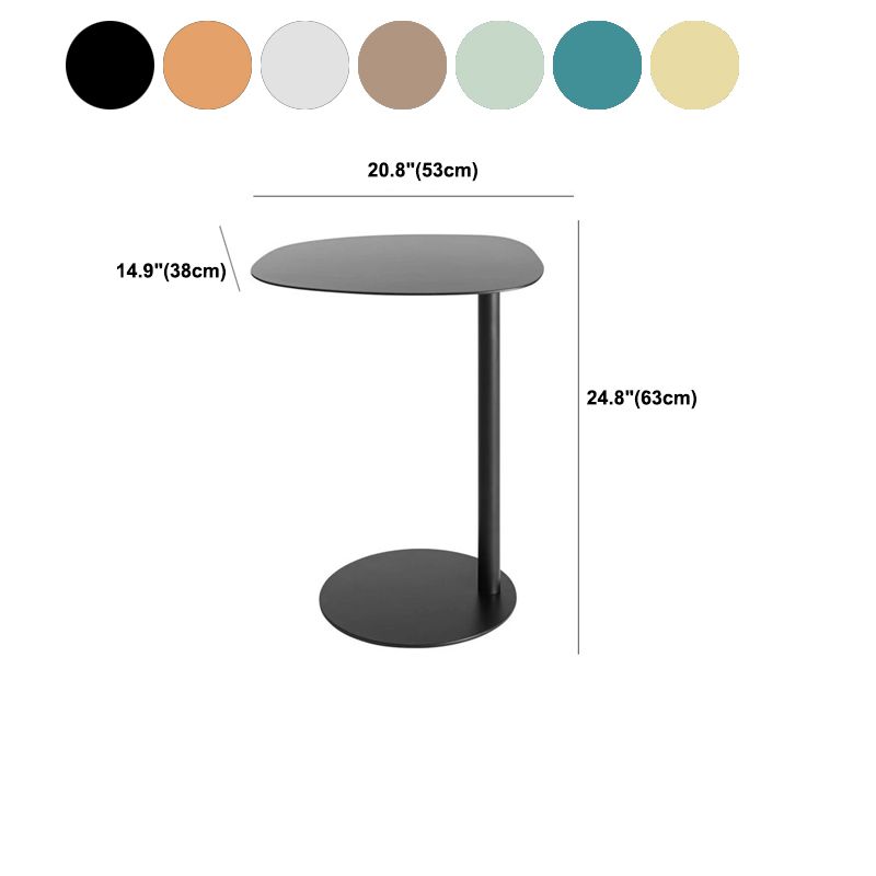 Pedestal Iron Side Table Minimalist End Table for Living Room