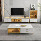 Console multimédia de stockage fermée, meuble TV en pierre pour salon