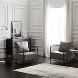 Contemporary Arms Included with Pillow Round Arms Accent Armchair