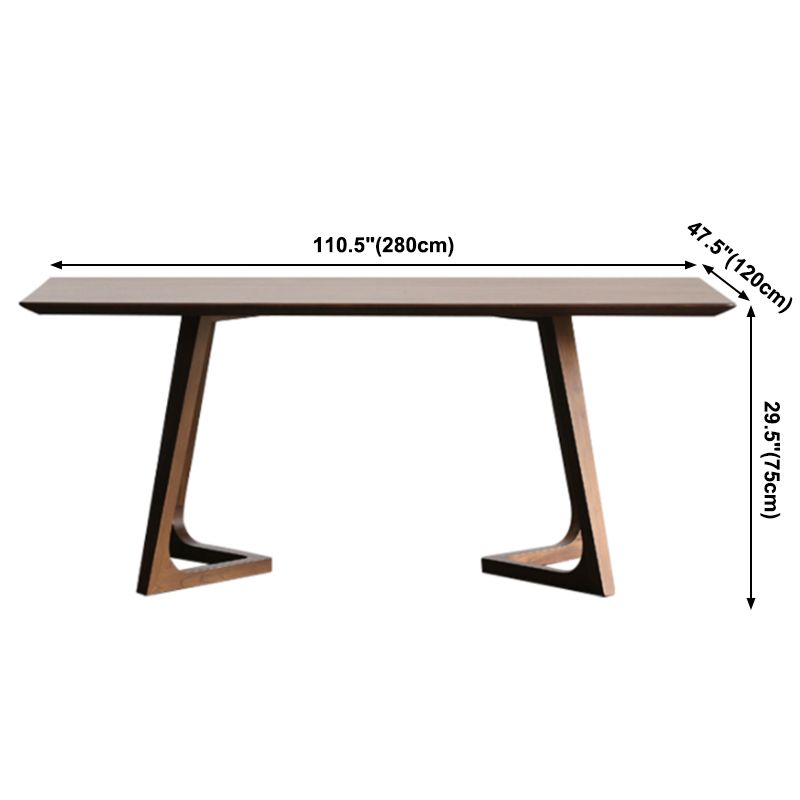 Rectangle Minimalist Dining Table Wood Color Fixed Table of Solid Wood Clearhalo ' dining_table' 'Dining Tables & Seating' 'Dining Tables' 'furn' 'furn_dining_table' 'Furniture' 'furniture_dining_table' 'Kitchen & Dining Furniture' 'kitchen&dining_furn' 'kitchen' 'kitchen_dining_table' 1200x1200_a48c04e0-29f6-4a34-a5af-f0792da46204
