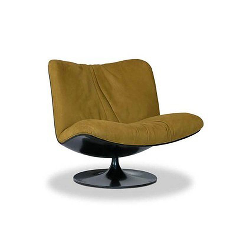 Contemporary Swivel Accent Chair Suede Lounge Chair in 38"L x 34"W x 19"H Clearhalo 'Accent Chairs' 'accent_chairs' 'Chairs & Seating' 'furn' 'furn_accent_chairs' 'Furniture' 'Living Room Furniture' 1200x1200_a48c6ec1-8488-4341-be5d-75c9997521e2