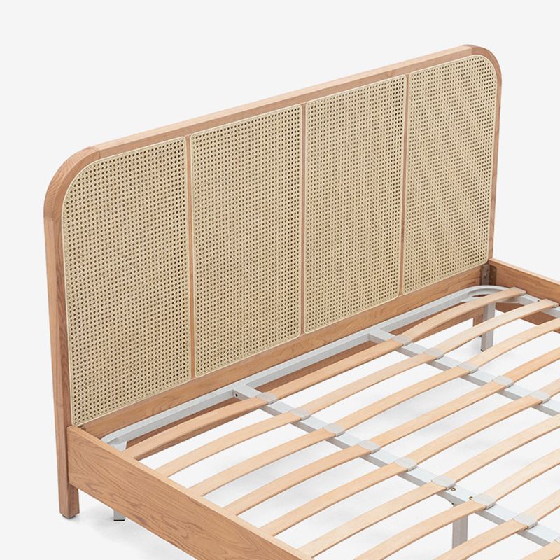 Wicker & Rattan Standard Bed Tropical Bed Frame With Custom Gold Legs Clearhalo 'Bedroom Furniture' 'Beds' 'furn' 'furn_beds' 'Furniture' 1200x1200_a48c9307-16a2-42e6-a109-e8bcb71e580d