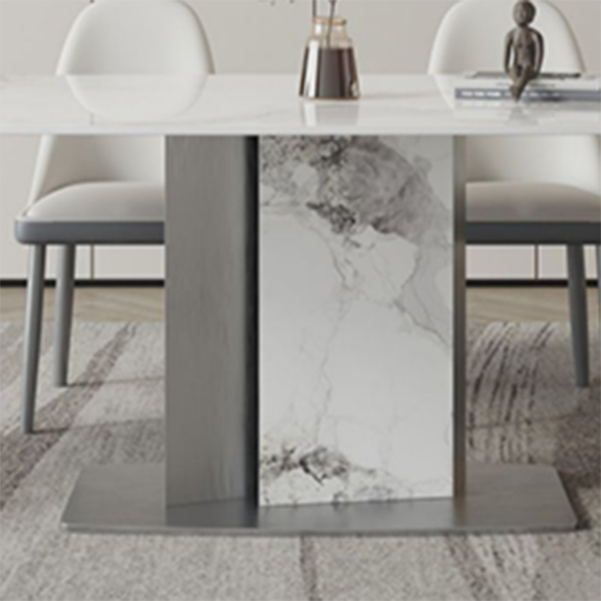 Designer Style Sintered Stone Dining Set Rectangle 1/3/4/5/7 Pieces Dining Room Table Set Clearhalo 'Dining Room Sets' 'Dining Tables & Seating' 'dining_room_set' 'furn' 'furn_dining_room_set' 'Furniture' 'furniture_dining_room_set' 'Kitchen & Dining Furniture' 1200x1200_a48d3b85-a5ff-4de9-9fb2-5f8ff5b3e968