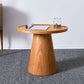 Contemporary Style Side End Table Pedestal Wooden Round Sofa Side Accent Table