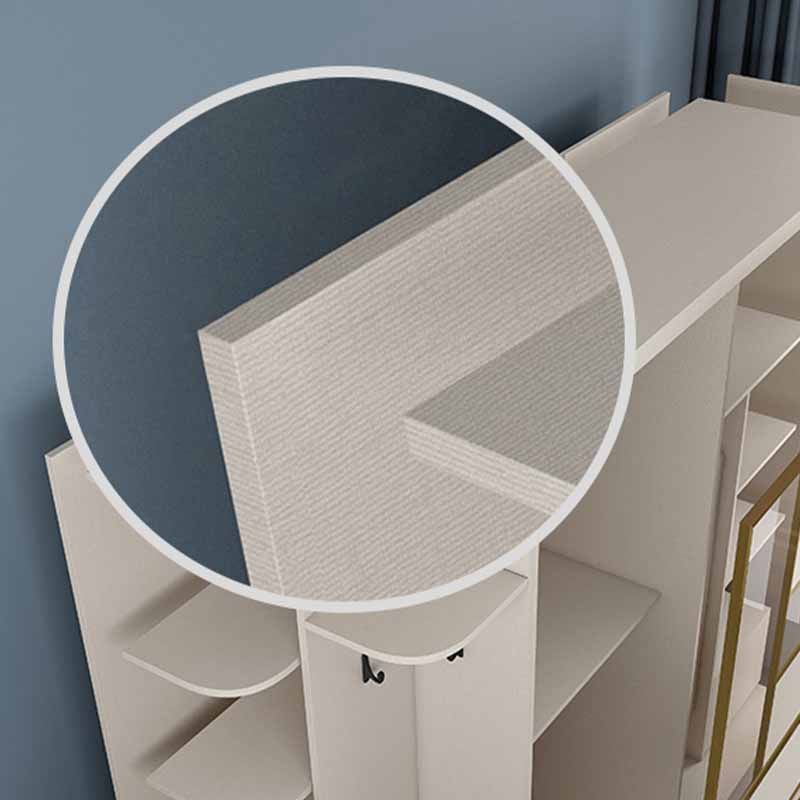 White Engineered Wood Wardrobe Closet Sliding Wardrobe Armoire Clearhalo 'Armoires & Wardrobes' 'armoires_wardrobes' 'Bedroom Furniture' 'furn' 'furn_armoires_wardrobes' 'Furniture' 1200x1200_a48e3b49-f093-4303-b26b-d8471c909f1b