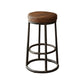 Contemporary Solid Wood Counter Stool Backless Bar Stool with Footrest
