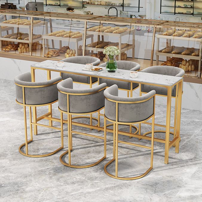 Sintered Stone Bar Table Set 1/2/3/4/7 Pieces Luxury Bar Table and Stools with Footrest Clearhalo 'Bar Furniture' 'furn' 'furn_home_bar_bar_sets' 'Furniture' 'Home Bars & Bar Sets' 'home_bar_bar_sets' 'Kitchen & Dining Furniture' 1200x1200_a48ff737-8cf1-4977-9657-e9ac30622c96