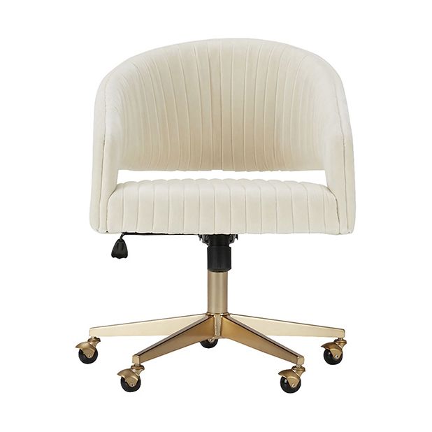 White Modern Swivel Chair Adjustable Seat Height Office Chair with Wheels Clearhalo 'furn' 'furn_office_chair' 'Furniture' 'Office Chairs' 'Office Furniture' 'office_chair' 1200x1200_a4904e56-5d16-40b6-bdd4-e08a8f4bafd7