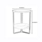 Glam Round Side End Table Double Tier Sofa Side Table with  Shelf