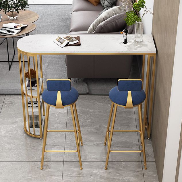 White Stone Bar Table Traditional Luxury Bar Table with Sled Base Clearhalo 'Bar Furniture' 'Bar Tables' 'bar_tables' 'furn' 'furn_bar_tables' 'Furniture' 'furniture_bar_tables' 'Kitchen & Dining Furniture' 1200x1200_a49265cb-697e-4ca2-81c4-c9fd2621eec4