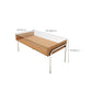 Contemporary Glass Top Coffee Table in Rectangle with 1 Shelf and 4 Legs