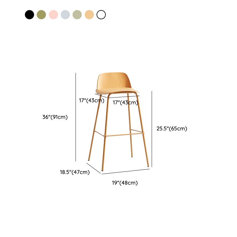 Low Back Dining Stools Armless Plastic Bar Stools with Footrest Clearhalo 'Bar Furniture' 'Bar Stools' 'bar_stools' 'furn' 'furn_bar_stools' 'Furniture' 'Kitchen & Dining Furniture' 1200x1200_a4949bcf-cf41-4169-adbc-998de1f6ff1e