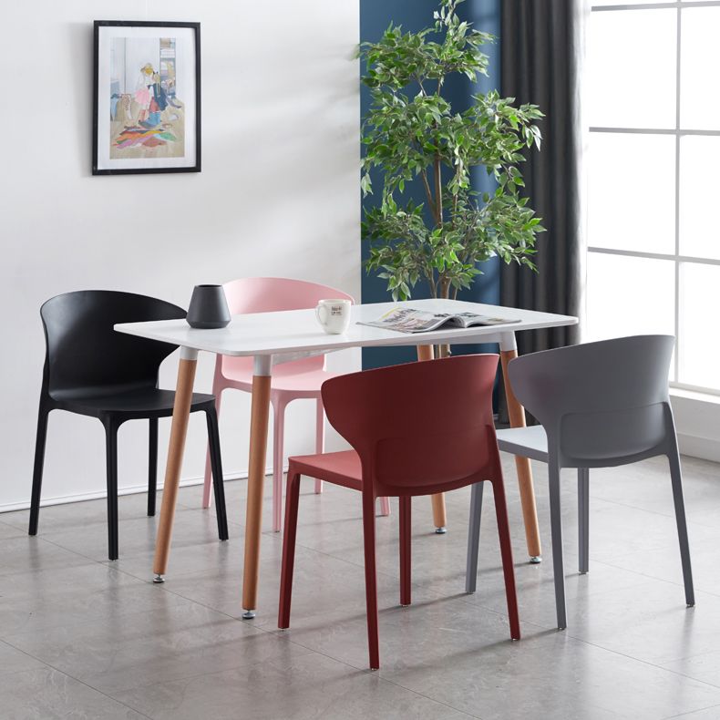 Contemporary Plastic Dining Chair 15.5'' Wide Wingback Side Chair for Home Use Clearhalo ' kitchen&dining_furn' 'Dining Chairs' 'Dining Tables & Seating' 'dining_chair' 'furn' 'furn_dining_chair' 'Furniture' 'furniture_dining_chair' 'Kitchen & Dining Furniture' 'kitchen' 1200x1200_a496a06b-cd6f-4a45-9c15-440dd59022c1