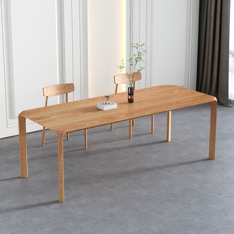 Solid Wood 4 Legs Dining Site Table Modern Rectangle Fixed Dinette Table Clearhalo 'Dining Tables & Seating' 'Dining Tables' 'dining_table' 'furn' 'furn_dining_table' 'Furniture' 'furniture_dining_table' 'Kitchen & Dining Furniture' 'kitchen' 'kitchen_dining_table' 1200x1200_a497284d-9e09-433a-bd2e-b335a481011a