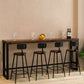 Modern Rectangle Solid Wood Bar Table Set 1/5/9 Pieces Counter Table with Black Stools Clearhalo 'Bar Furniture' 'furn' 'furn_home_bar_bar_sets' 'Furniture' 'Home Bars & Bar Sets' 'home_bar_bar_sets' 'Kitchen & Dining Furniture' 1200x1200_a497f86d-bdfd-4225-a9a5-9f42fa71aa0a
