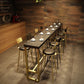 Glam Style Rectangle Bar Table Pine Solid Wood Bar Dining Table for Living Room Clearhalo 'Bar Furniture' 'Bar Tables' 'bar_tables' 'furn' 'furn_bar_tables' 'Furniture' 'Kitchen & Dining Furniture' 1200x1200_a4992514-efa5-4406-954b-096bf882beda