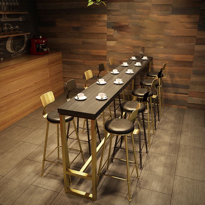 Glam Style Rectangle Bar Table Pine Solid Wood Bar Dining Table for Living Room Clearhalo 'Bar Furniture' 'Bar Tables' 'bar_tables' 'furn' 'furn_bar_tables' 'Furniture' 'Kitchen & Dining Furniture' 1200x1200_a4992514-efa5-4406-954b-096bf882beda