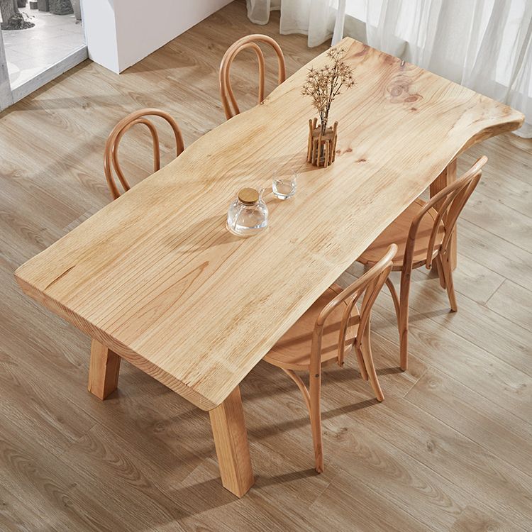 Glam Standard Khaki Dining Table Solid Wood Rectangle Shape Dining Table for Kitchen Clearhalo ' dining_table' 'Dining Tables & Seating' 'Dining Tables' 'furn' 'furn_dining_table' 'Furniture' 'furniture_dining_table' 'Kitchen & Dining Furniture' 'kitchen&dining_furn' 'kitchen' 'kitchen_dining_table' 1200x1200_a4996a3d-d0fa-47a7-ab69-f3a76adf1391