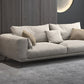 Contemporary Faux Leather Pillows Back Sofa with Tuxedo Arm in Beige Clearhalo 'furn' 'furn_sofas' 'Furniture' 'Living Room Furniture' 'Sofa' 'sofas' 1200x1200_a499fca5-1ff4-40ed-b88f-0bd2149be82d