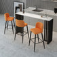 Moderni sgabelli da bar in fico rombina con poggiapiedi con poggiapiedi