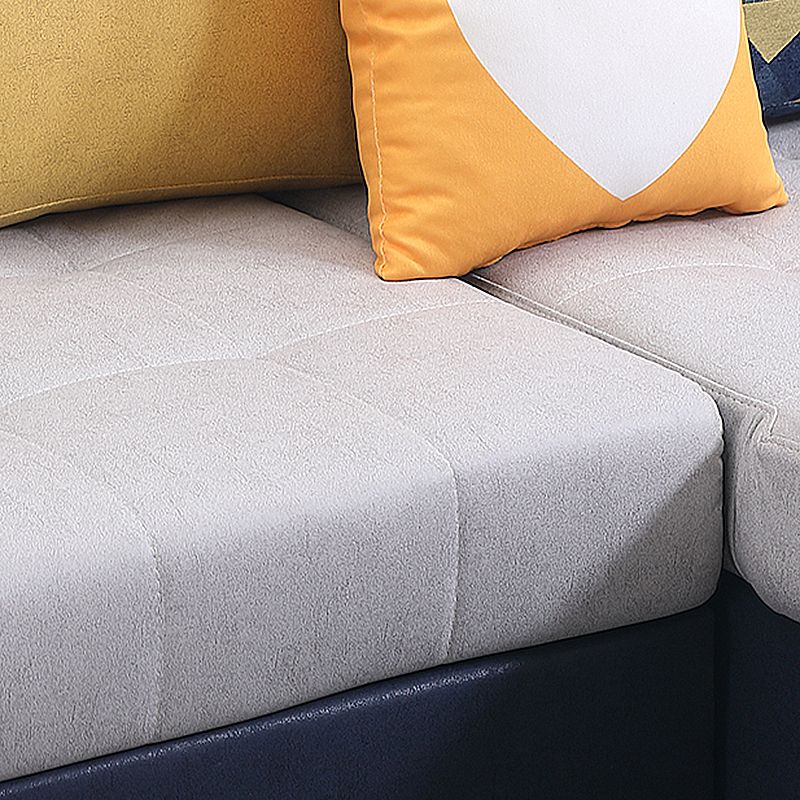 Rolled Arm Sectionals 116.14"L x 59.06"W x 38.58"H Cushion Back Sofa Bed with Storage Clearhalo 'furn' 'furn_sectionals' 'Furniture' 'furniture_sectionals' 'Living Room Furniture' 'Sectionals' 1200x1200_a49b53db-7720-4c09-b789-ad2a30e21dec