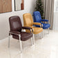 Modern Office Chair No Wheels Leather Desk Chair for Meeting Room