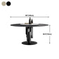 Contemporary Round Dining Table Sintered Stone Top Pedestal Table