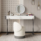 Luxurious Vanity Set 2 Storage Drawers with Padded Stool in White
