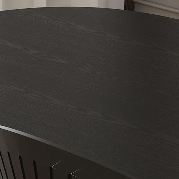 Black Pine Wood Dining Table Contemporary Style Dining Room Table