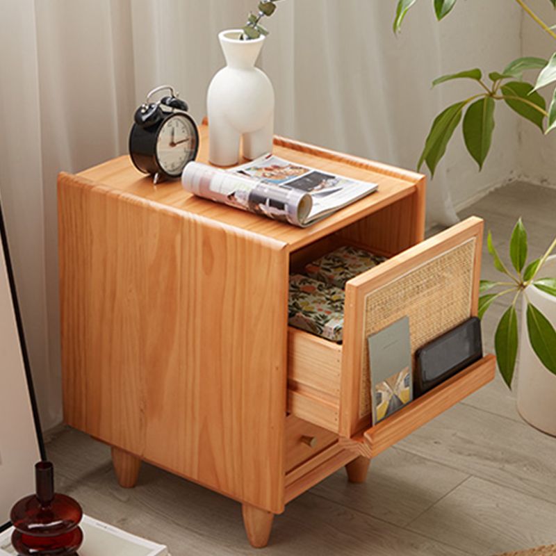 Modern Lower Shelf Nightstand Rattan Bedside Cabinet for Bedroom Clearhalo 'Bedroom Furniture' 'furn' 'furn_night_stand' 'Furniture' 'night_stand' 'Nightstands' 1200x1200_a49d49b5-7e6d-43ef-8bd5-28e8cfcde298