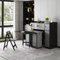 Rectangle Black Tone Dining Table Vintage Extendable Table for Dining Room Clearhalo ' dining_table' 'Dining Tables & Seating' 'Dining Tables' 'furn' 'furn_dining_table' 'Furniture' 'furniture_dining_table' 'Kitchen & Dining Furniture' 'kitchen&dining_furn' 'kitchen' 'kitchen_dining_table' 1200x1200_a49e038e-cb7c-49c7-8554-24818f4f188d