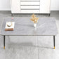 Contemporary Rectangle Shape Kitchen Dining Table Sintered Stone Dining Table with 4 Legs Base Clearhalo ' dining_table' 'Dining Tables & Seating' 'Dining Tables' 'Furniture' 'furniture_dining_table' 'Kitchen & Dining Furniture' 'kitchen&dining_furn' 'kitchen' 'kitchen_dining_table' 1200x1200_a49e8b98-43fe-48ca-941d-af853c512e04