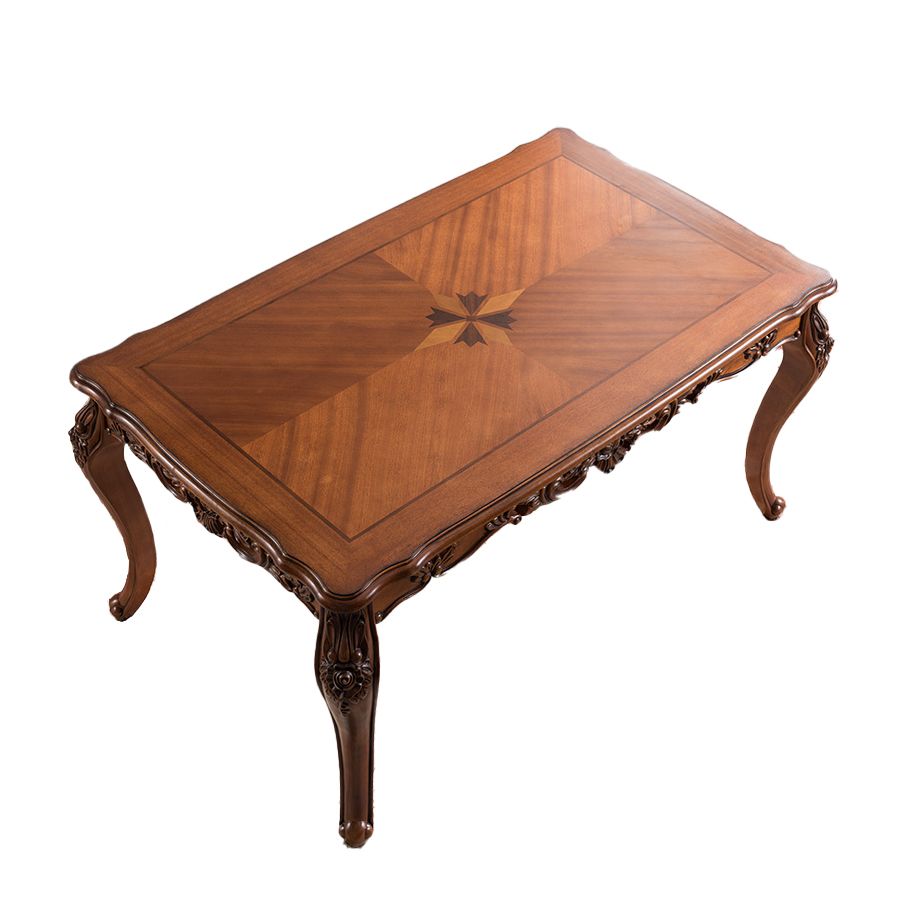 Medieval Modern Rubber Wood Dining Table for Restaurant Rectangle Table with 4 Legs Clearhalo 'Dining Tables & Seating' 'Dining Tables' 'dining_table' 'furn' 'furn_dining_table' 'Furniture' 'Kitchen & Dining Furniture' 1200x1200_a49f16ee-568e-4414-a45f-82452d565af0