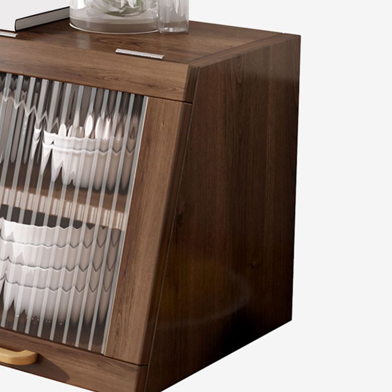 Sideboard contemporanea in legno massiccio 13,4 "H Board laterale con armadi