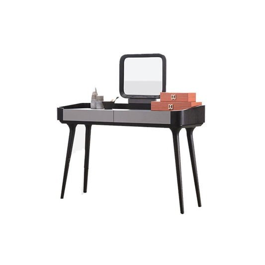 Contemporary Solid Wood Make-up Vanity With Drawers and Stool for Bedroom