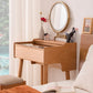 Modern Mirrored Glass Drawers Make-up Vanity with Storage for Bedroom Clearhalo 'Bedroom Furniture' 'furn' 'furn_makeup_vanities' 'Furniture' 'Makeup Vanities' 'makeup_vanities' 1200x1200_a4a4e8c0-e8a7-4bcd-9b19-09ad9d120709