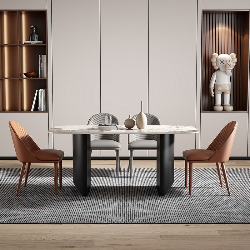 Contemporary Style Metal Dining Chair Dining Armless Side Chair for Kitchen (Set of 2) Clearhalo ' kitchen&dining_furn' 'Dining Chairs' 'Dining Tables & Seating' 'dining_chair' 'furn' 'furn_dining_chair' 'Furniture' 'furniture_dining_chair' 'Kitchen & Dining Furniture' 'kitchen' 1200x1200_a4a536b9-50ec-4c7b-9953-d2afc92eaac3