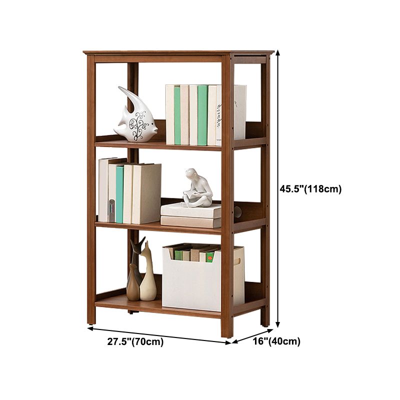 Modern Open Bookshelf Rectangle Wood Bookcase with Shelves for Home