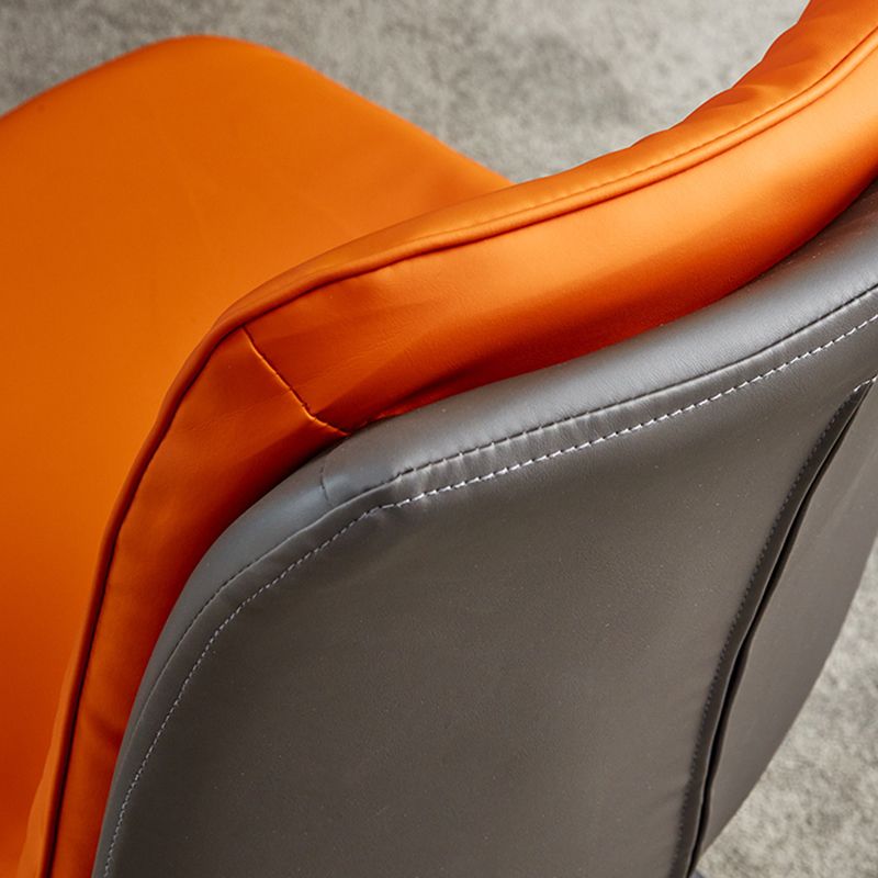 Home Industrial Side Chair Solid Back Metal Upholstered Dining Room Chair Clearhalo ' kitchen&dining_furn' 'Dining Chairs' 'Dining Tables & Seating' 'dining_chair' 'furn' 'furn_dining_chair' 'Furniture' 'furniture_dining_chair' 'Kitchen & Dining Furniture' 'kitchen' 1200x1200_a4a5c133-5499-4974-a083-c3f4beb89485