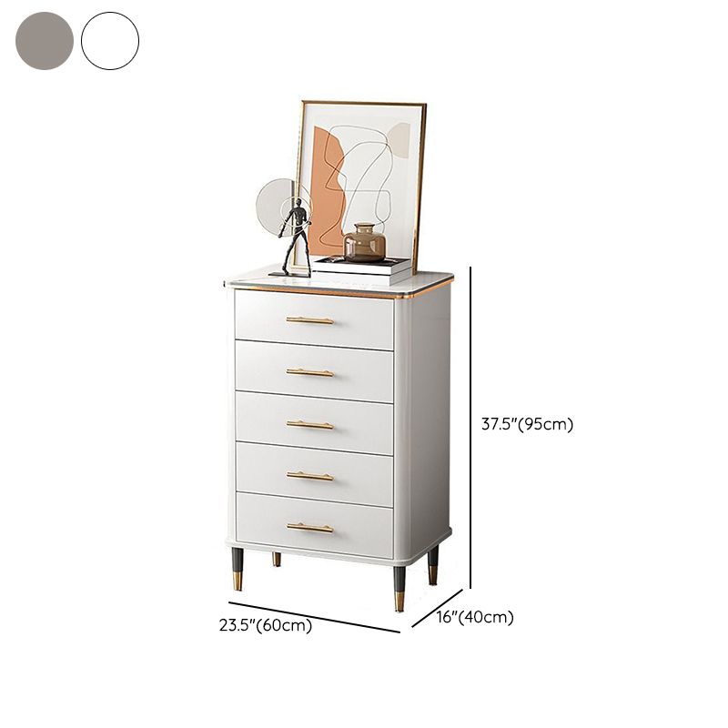 Cómoda cómoda de almacenamiento de mármol con cómoda de almacenamiento Glam contemporánea para el hogar