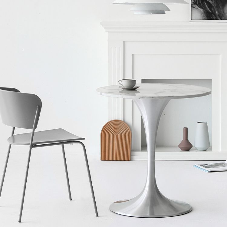 Metal Modern Round Dining Table Marble Top Indoor Table with Tulip Base Clearhalo ' dining_table' 'Dining Tables & Seating' 'Dining Tables' 'furn' 'furn_dining_table' 'Furniture' 'furniture_dining_table' 'Kitchen & Dining Furniture' 'kitchen&dining_furn' 'kitchen' 'kitchen_dining_table' 1200x1200_a4a662fc-d216-4fa9-8ce5-a7071939099e