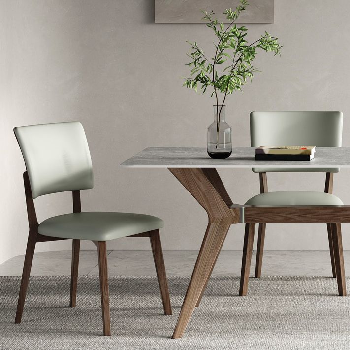 Contemporary Dinette Set with Wooden Frame 1/4/5 Pieces Dining Table Set with Green Chairs Clearhalo 'Dining Room Sets' 'Dining Tables & Seating' 'dining_room_set' 'furn' 'furn_dining_room_set' 'Furniture' 'Kitchen & Dining Furniture' 1200x1200_a4a7d354-5acb-4717-ae9d-ddf19d823107